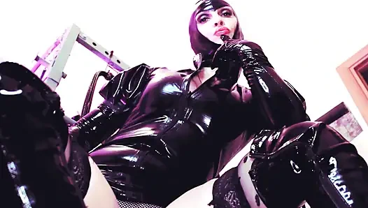 Bdsm dominatrix Eva femdom fetish latex facefuck pussylingus slave