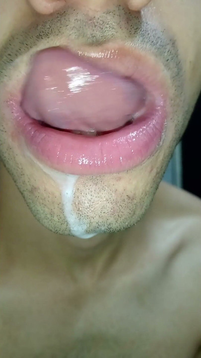 cum in my mouth, play with your cum, and swallow it,sexy lingerie, femboy, trans, gay naughty, tongue, sloopy | Clip 1