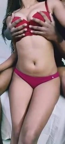 Indian girl getting caressed from behind