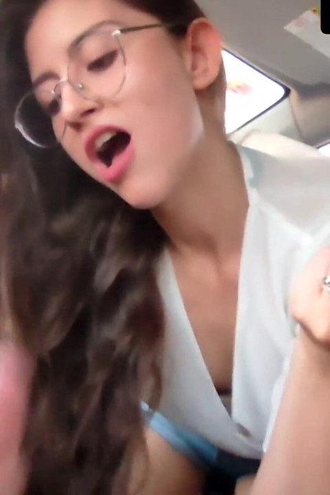 Public Car Blowjob Cum in Mouth Swallow Teen