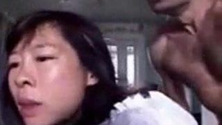 asian girlfriend enjoys swallowing