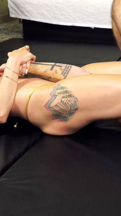 Bombshell Blonde Wrestles Country Boy - Mars Solo Takes on Rexanator in This All Out Mixed Wresting Match with Flexing