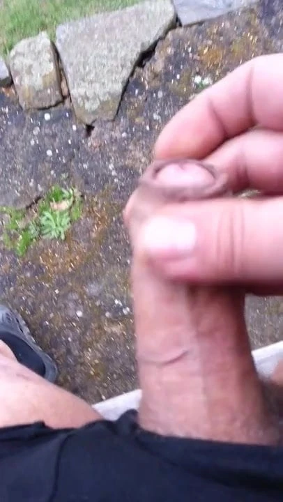 Big and far cumshot