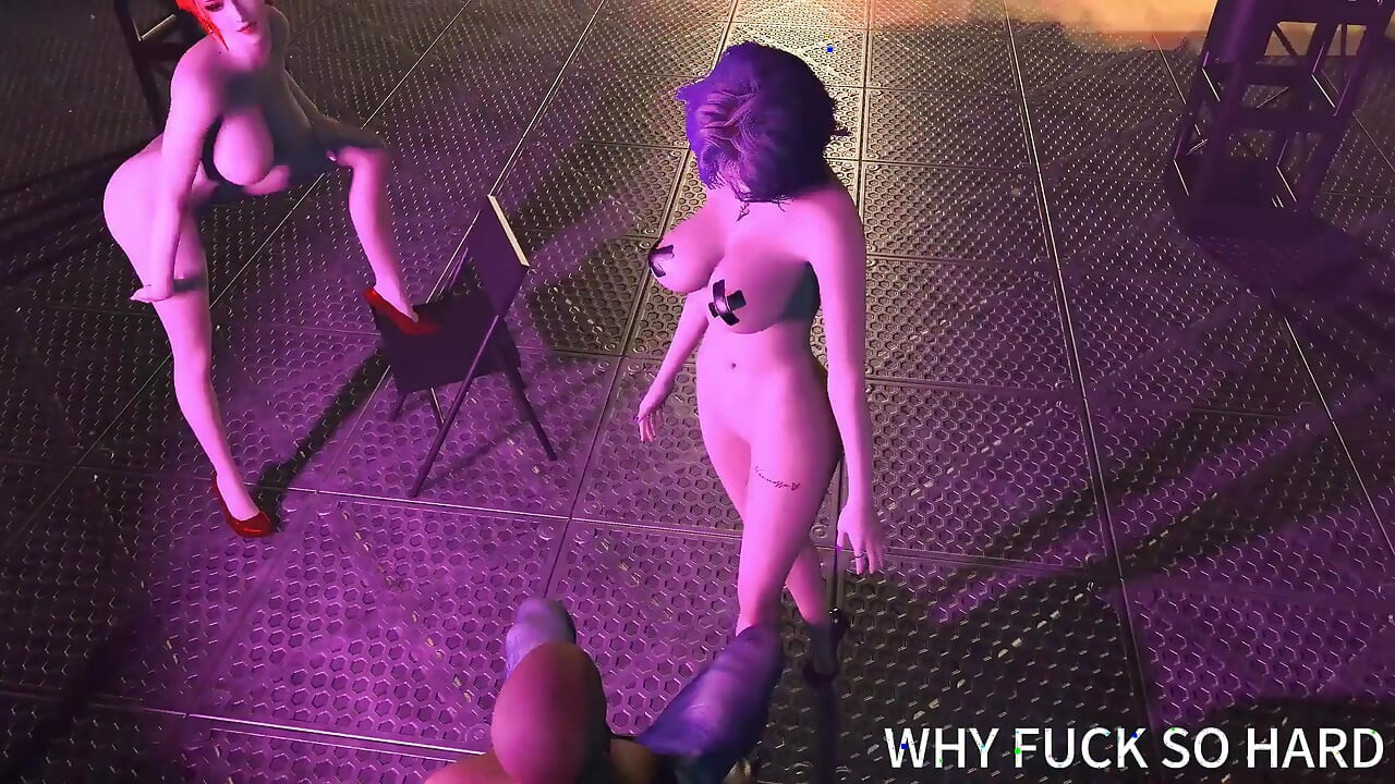 3D Two Horny Slut Asian Whore Teasing the Big Dick to Fuck Her Wet Pussy