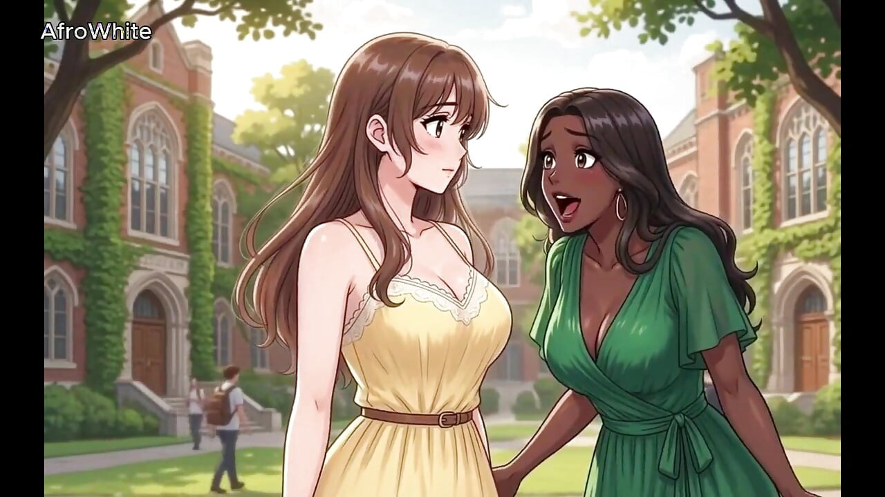 Ai Generated Hentai Animated Anime Cartoon of a Honey Big Boobs Slim British Curvy Student Fucking Her Crush Raw,