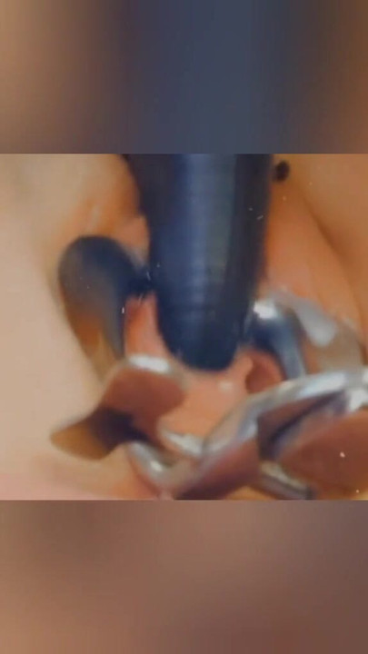 Key moment from "German sub SklavinS a new Peehole Slave Training! Until her Master can fuck her urethral!!"