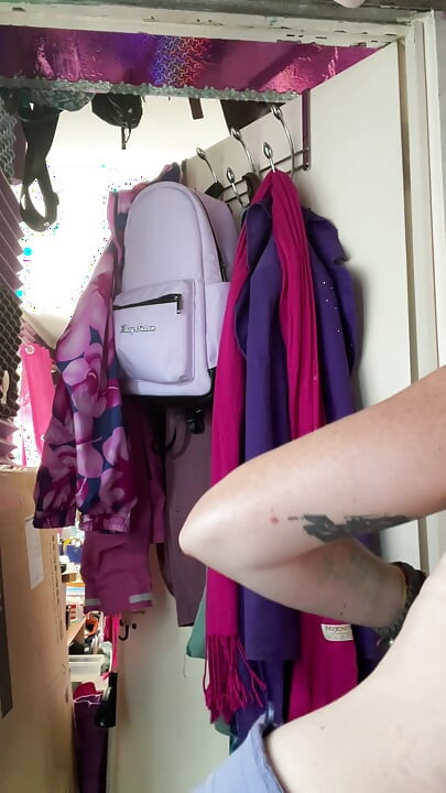 Slapping suncream on my boobs to do topless gardening! But then I got caught by a knock at my door! FAN REQUEST VIDEO!