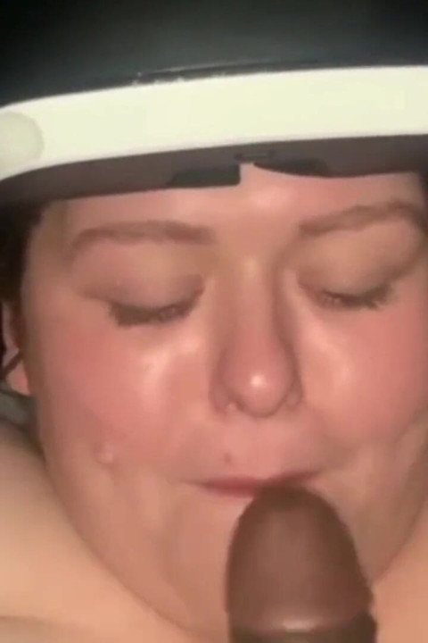 Sucking Big Black Cock Wearing VR Headset