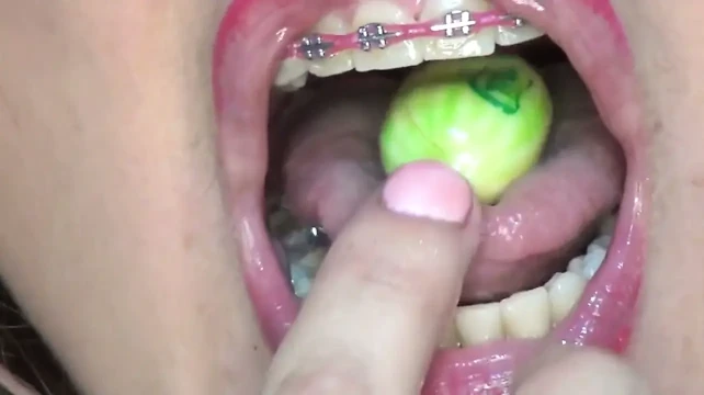Impressive!! I Play and Swallow Huge Round Candies in the Shape of Melons