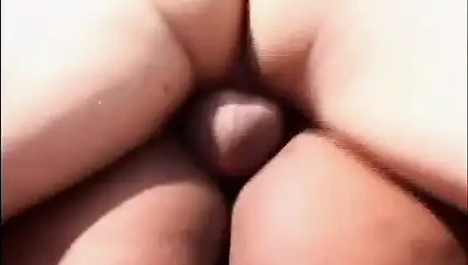 Black and white sexy black pussy fucking in the garden