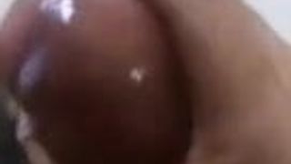 Extra long desi dick lubed and jerked off