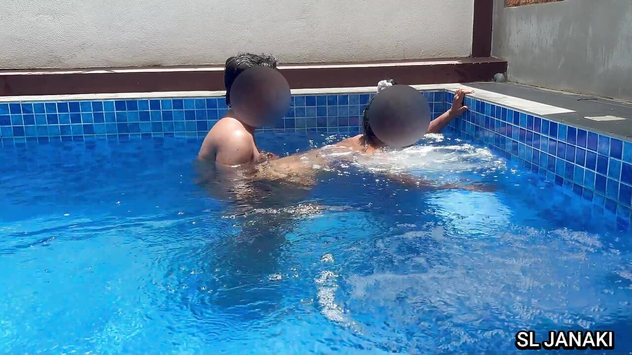Desi Couple Risky Andawater Pool Sex - Underwater Milk Press Boobs, Doggy Fuck & Cum in Mouth