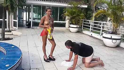 Fütterungszeit draußen