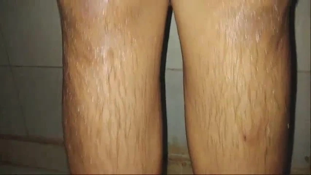 Desi Chubby boy underwear with black Showing in shower sexy