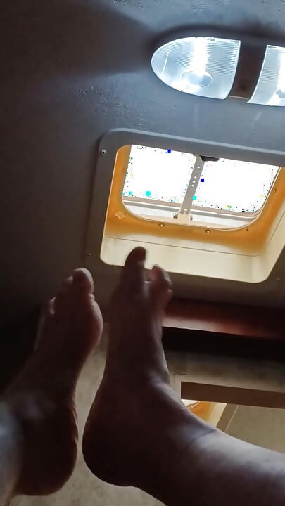 Foot Lovers I Am Playing on the Wall Barefoot