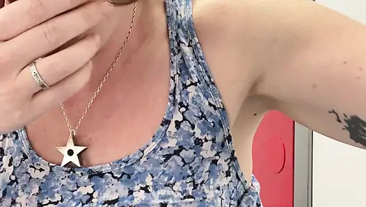 De-robing to try on new clothes whilst birthday shopping - filming fail!