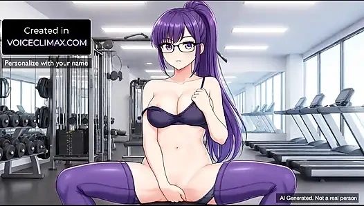 Wanita gym seksi mempermalukanmu dan tertawa pada latihan yang gagal di gym dan memberimu perintah femdom dan instruksi coli joi