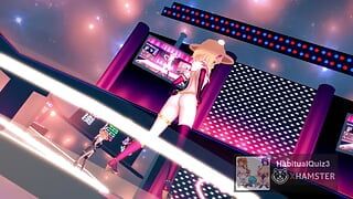 Посмотри на MMD R18 клубную сучку Suwako-Sama и посмотри, как ее танцуют, выставленный напоказ, 3D хентай MMD R18, публичный косплей