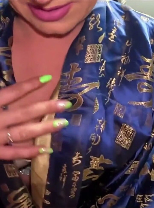 Slutty Geisha Fantasy Deep Throat, Satin Tease and Cum Play