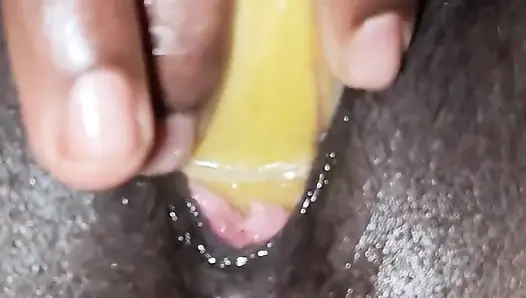 My Wife Put a Banana Inside Her Pussy