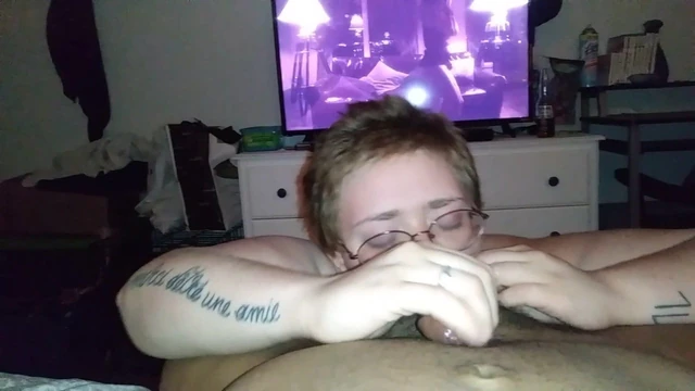 Chubby bbw pawg sucks and titty fucks my bbc