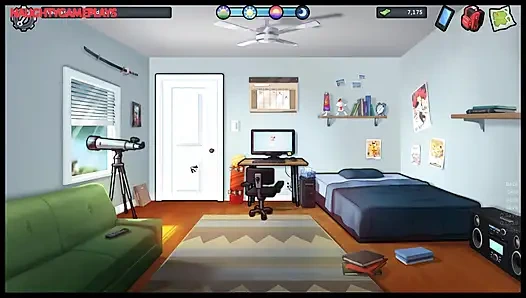 Girlfriend Roommate Gives Horny Pervert Man a Nice Orgasm With Massive Cock -  Summertime Saga By DarkCookie