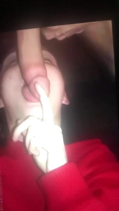 Deepthroat in her mouth