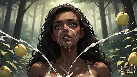 Лесное оральное блаженство с всплеском спермы - черное XXX порно!