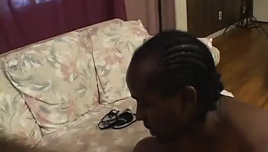 Two black dicks fucking horny white slut