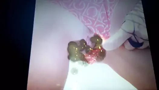 Kontes jillian'ın kedi üzerinde kalın sperm