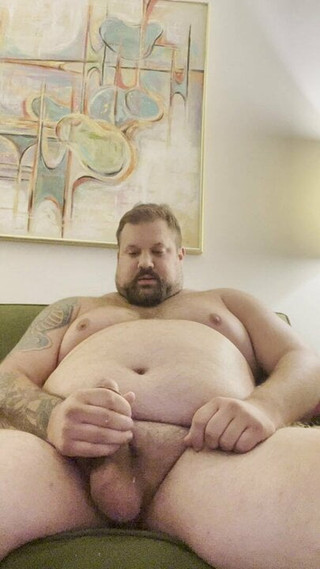 Fat belly bear with big cock