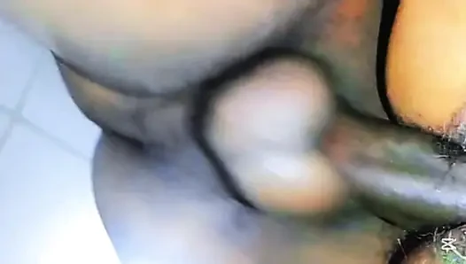 At the end of the cock blowjob, my girlfriend's grandmother squirted when I put my cock in her