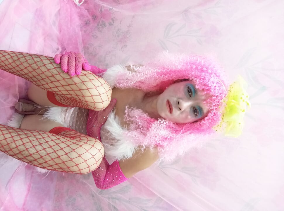 Oanh Le transgender wearing sexy clothes masturbating dog-style
