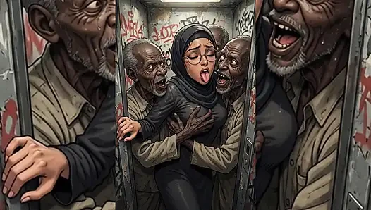 Gadis muslim berhijab di-gangbang sama cowok jelek di ruangan sempit - serial hijabi bagian 3