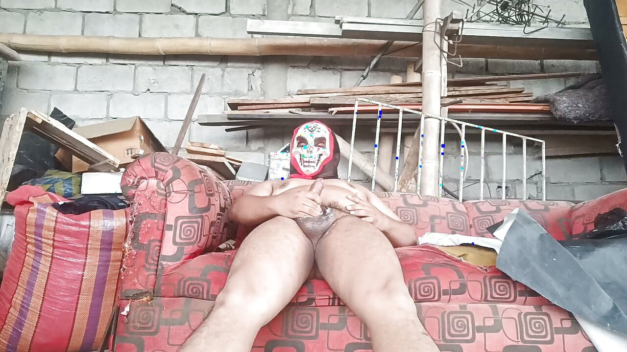 Halloween erótico: semen de mi polla, al aire libre para Halloween