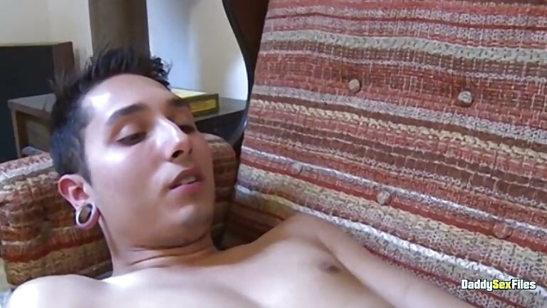 DaddySexFiles Ryan Jamison Jerks His Long Curved Cock On The Sofa