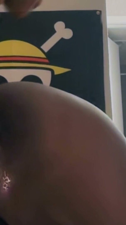 black twink plays with his asshole and uses dildo | Clip 1