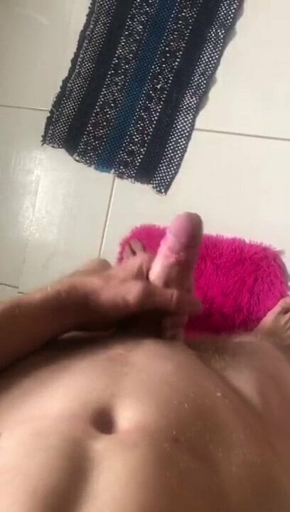 Blond jacking off