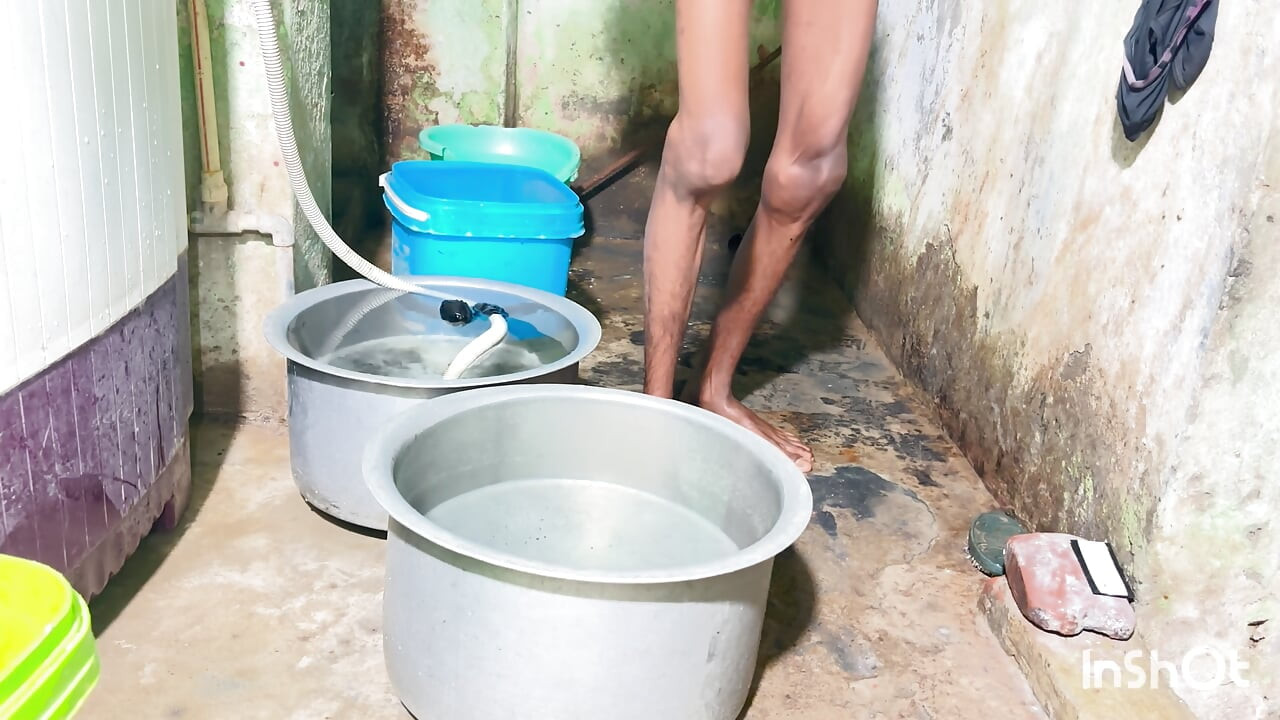 Indian boy masterbation in bathroom with alone in water part 1