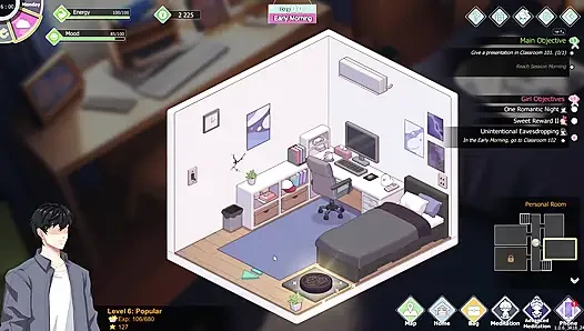 Happy student part 6! There is no light in the dorm she acsidently grubs me by my dick!