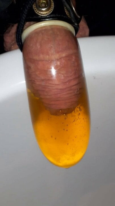 pissing in a condom