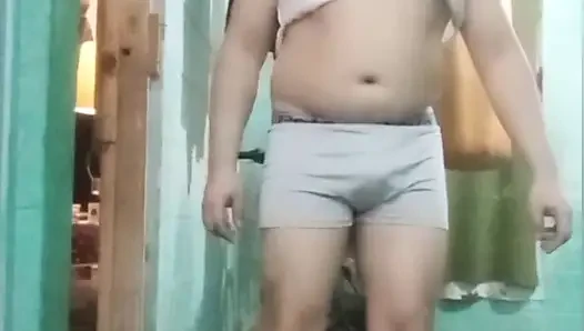 Jesus shirtless in boxer making goose cupcake smoothie of this 2026