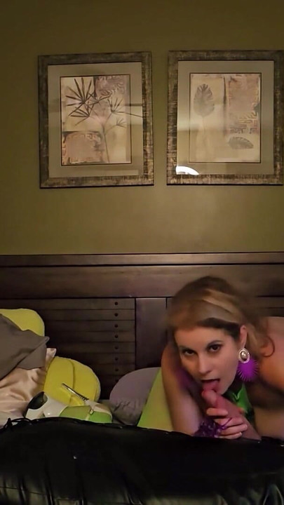 FEEDING her SEX SLAVE FUCK TOY his own CUM after MOMMY JERKS OFF his BIG COCK | Clip 1