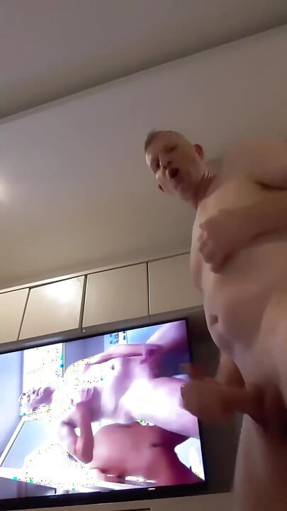 Superhot Guy Cums Watching His Own Video