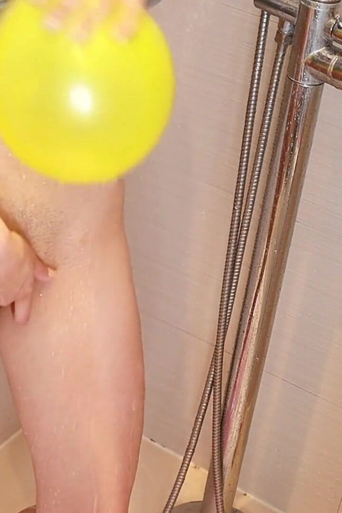 I Masturbate and Explode Water Balloons on My Body in the Shower