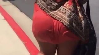 Big black booty jiggling