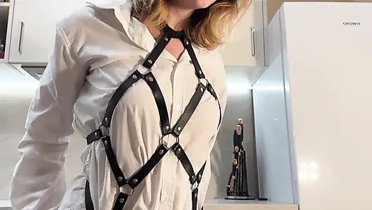 Strappy Shirt Pixie Kitchen Glow - Unbuttoned Toy Ecstasy