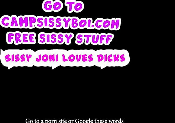 폐쇄 캡션 Sissy Joni는 자지를 사랑합니다.