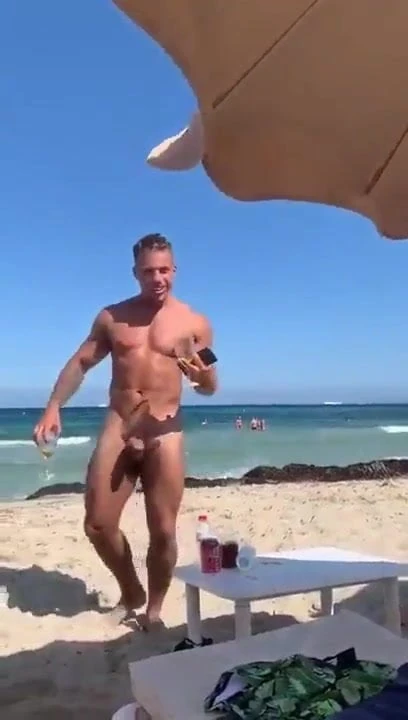 Showing the Big Dick at the Beach