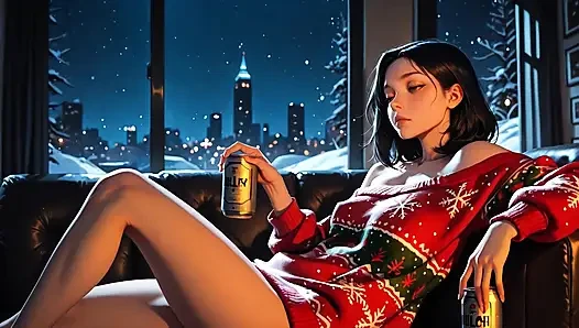 Lonely MILF Gets Her Christmas Wish from Santa While Husband's Away